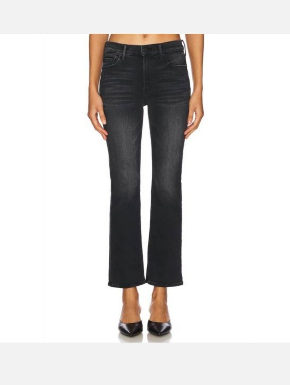 NEW MOTHER outsider flood straight jeans in not today satan